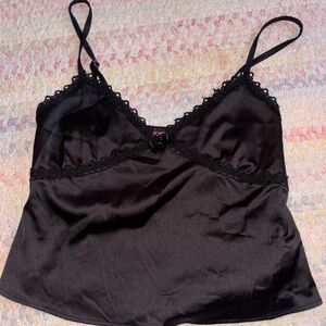 Edikted Black Lace Trim Cami